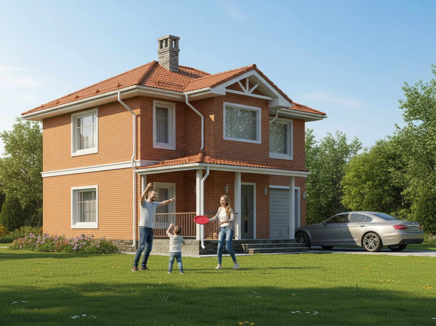 Проект дома из кирпича от 80 м²