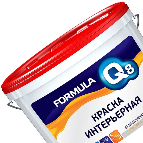 Краска FORMULA Q8 интерьерная 5кг ВД-АК белоснежная