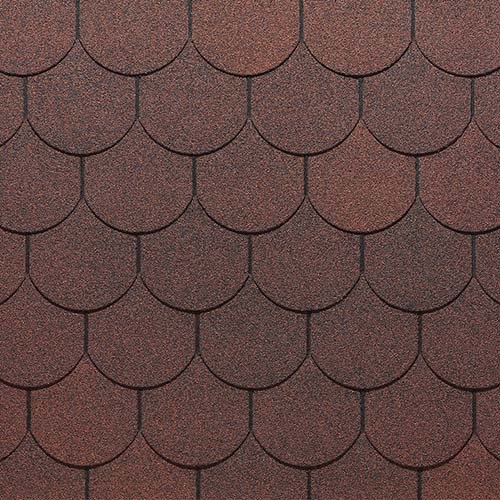 Docke Гибкая черепица STANDARD КОЛЬЧУГА Красный