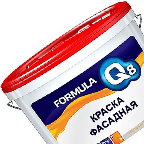 Краска FORMULA Q8 фасадная 5кг ВД-АК белоснежная